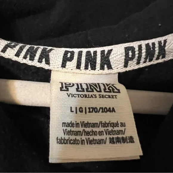 PINK Victoria's Secret Black Women's Sweatshirt - Picture 3 of 7